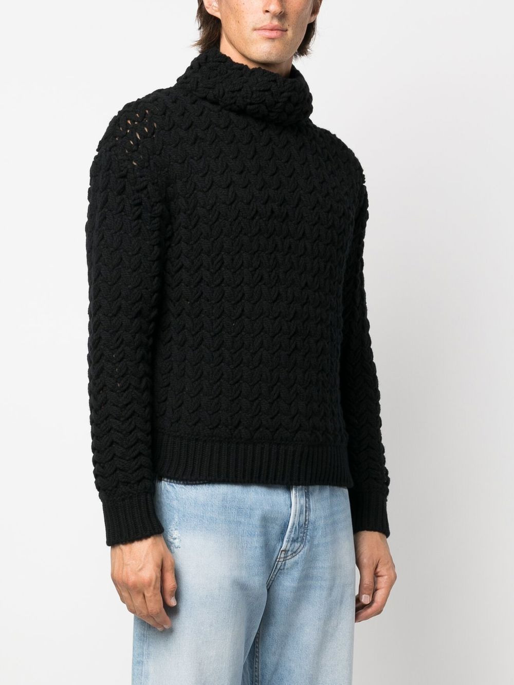 chunky roll-neck jumper - 3