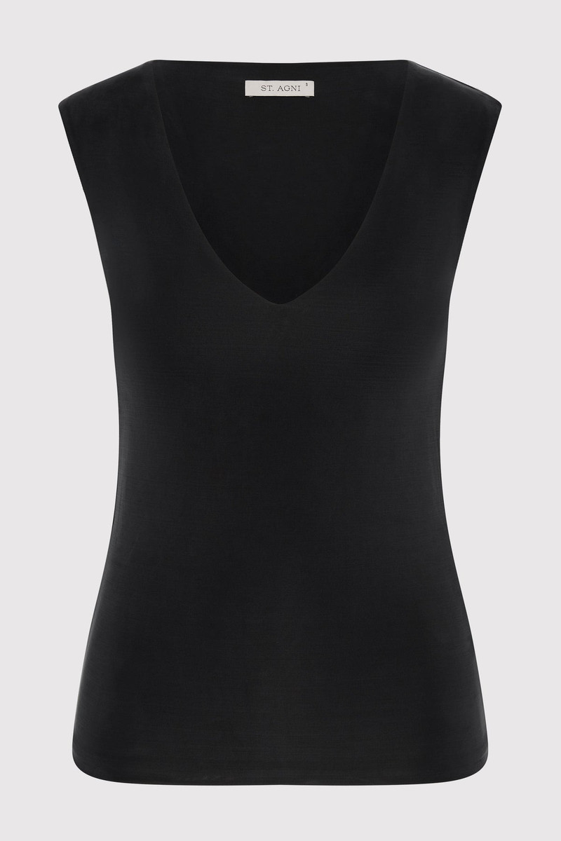 90s Cupro Top - Black 1
