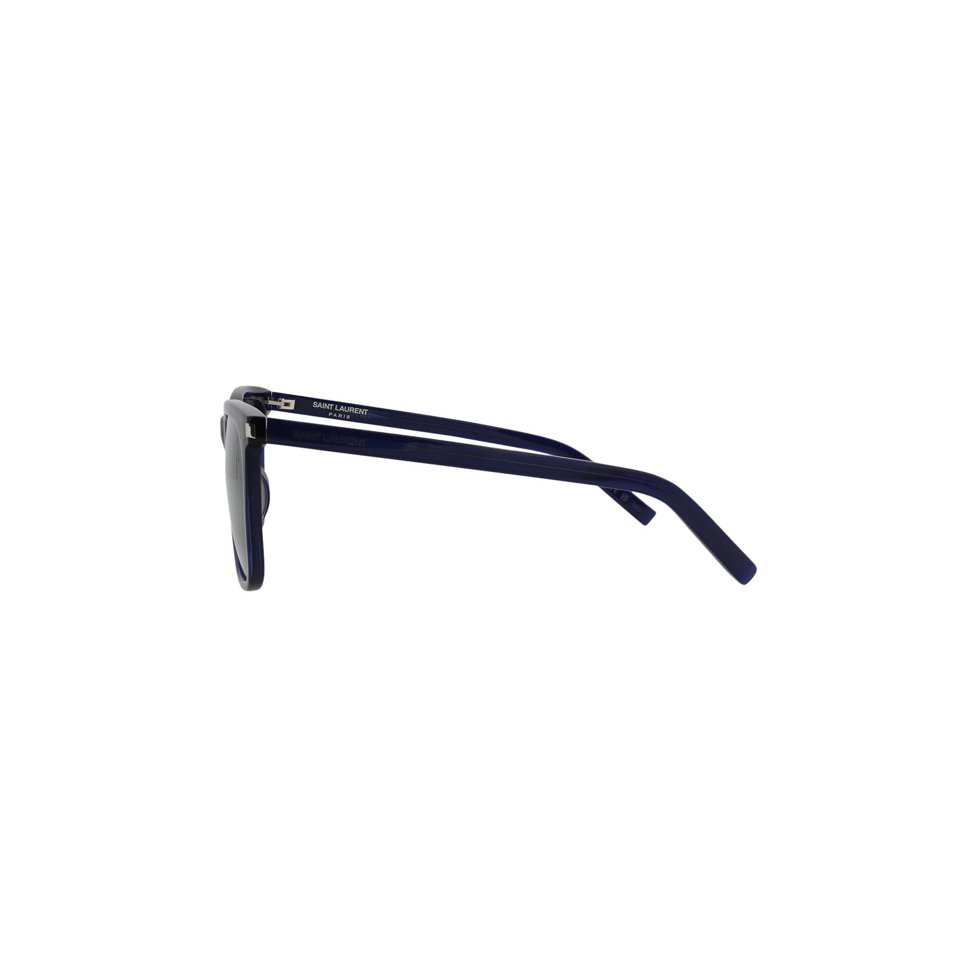 Saint Laurent Square Sunglasses 'Blue/Silver' - 2