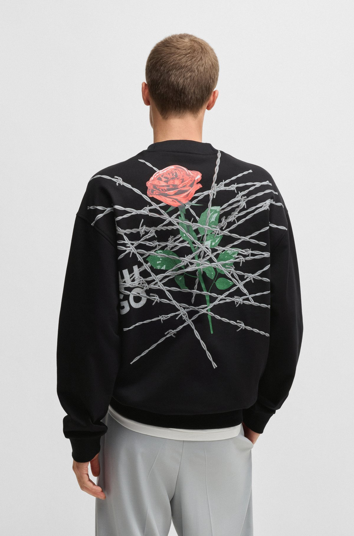COTTON-TERRY RELAXED-FIT SWEATSHIRT WITH SEASONAL PRINTS - 5