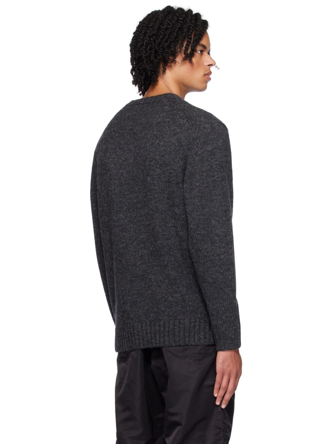 Gray Intarsia Sweater - 3
