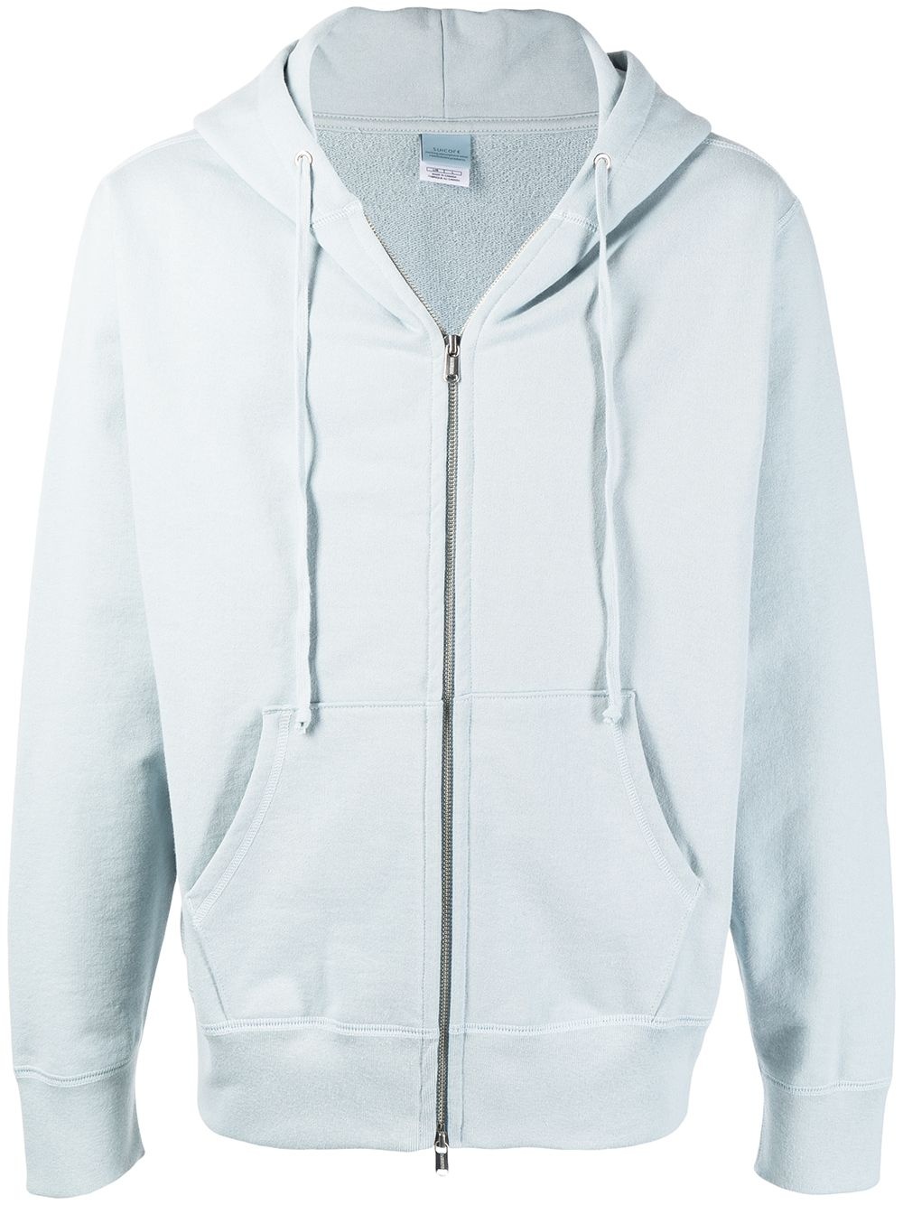 cotton jersey zip up hoodie - 1