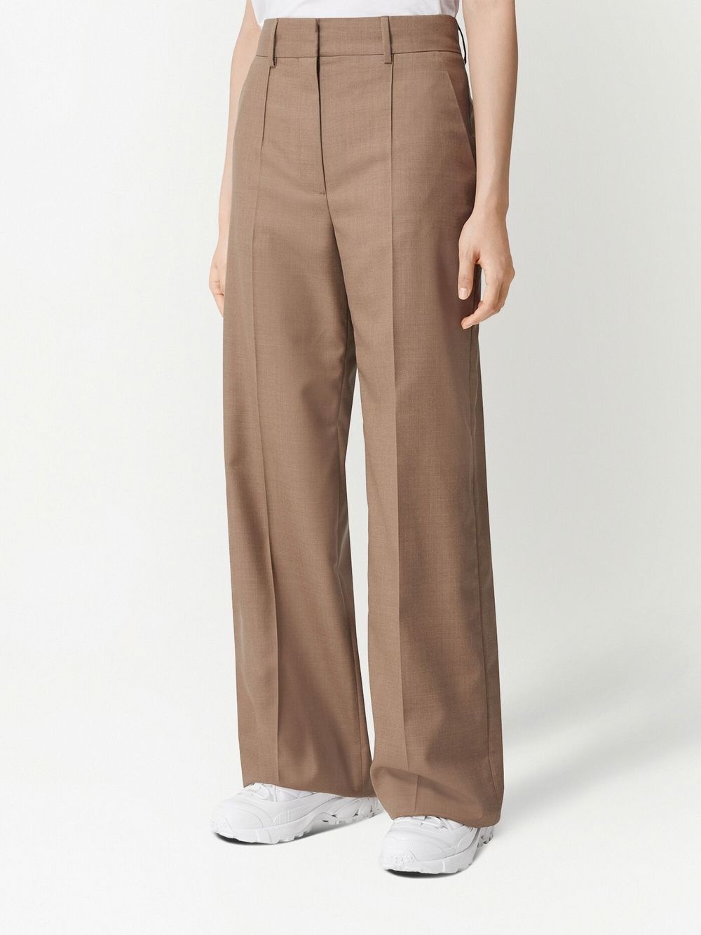 wide-leg wool trousers - 3