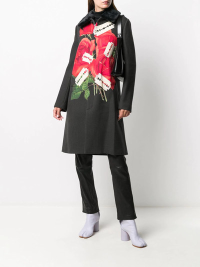 UNDERCOVER rose and razor print coat outlook