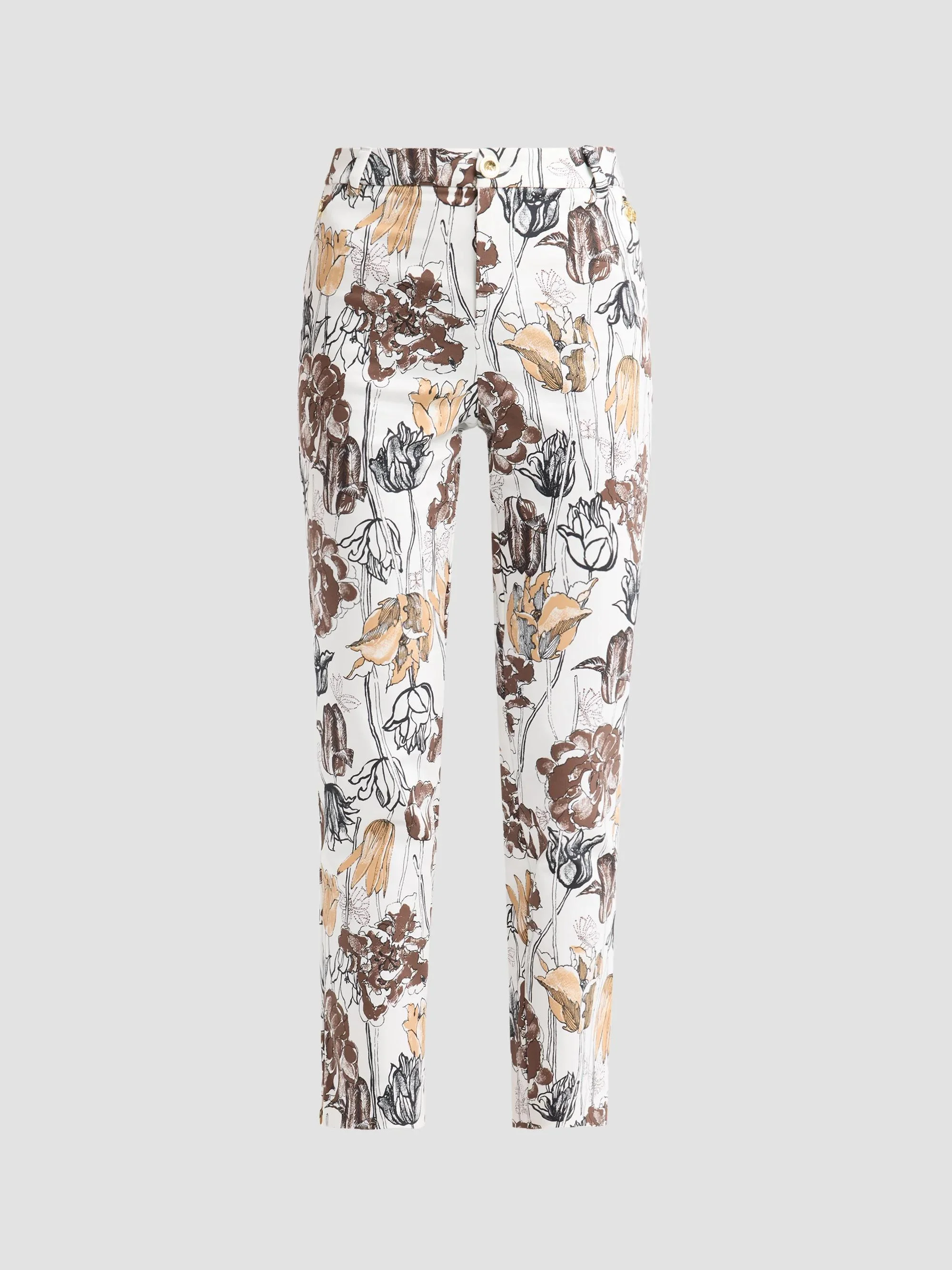 Women's Ana Big Lillies High-Rise Pants - Coconut Big Lilly - 1