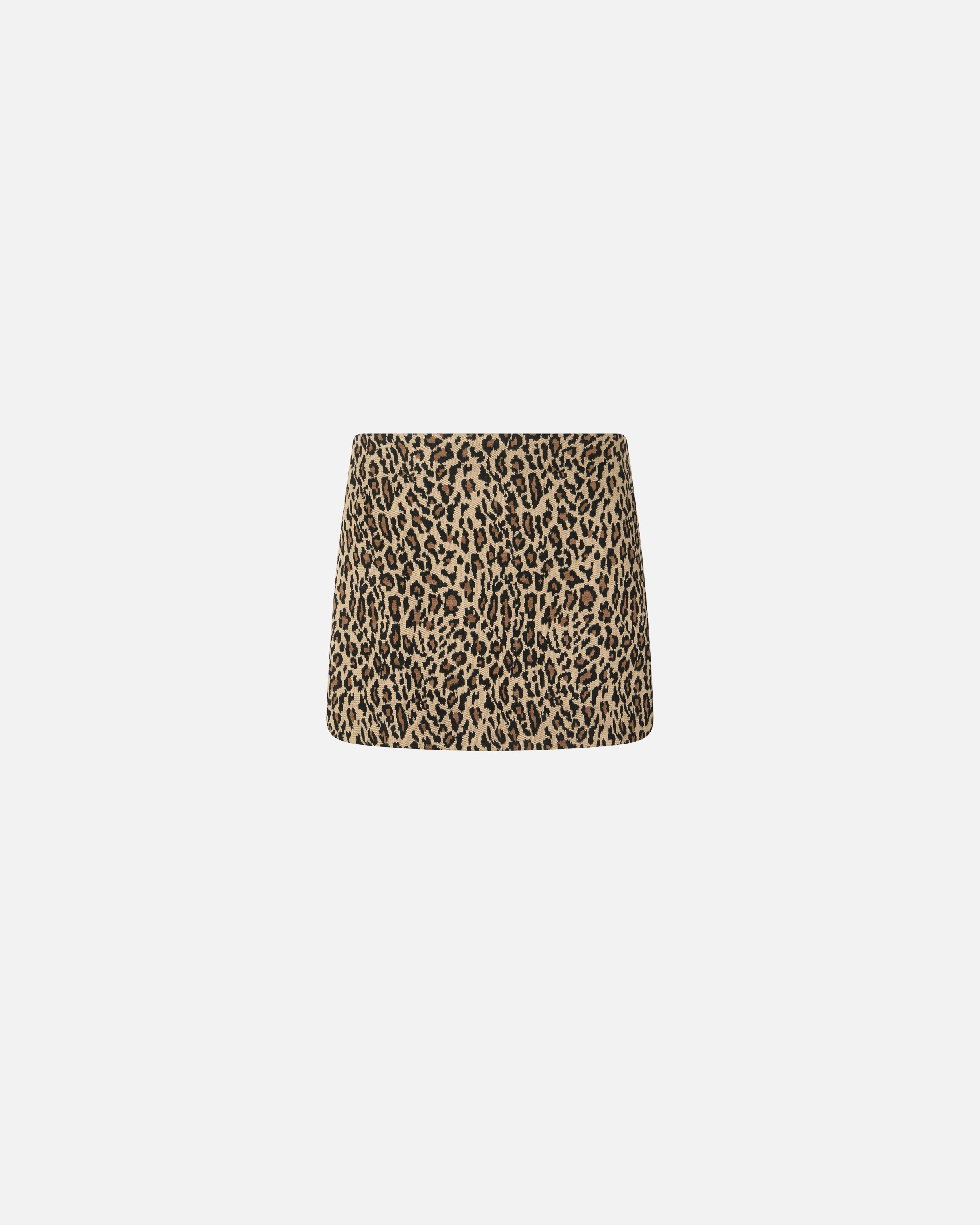 LEOPARD PRINT MINISKIRT - 1