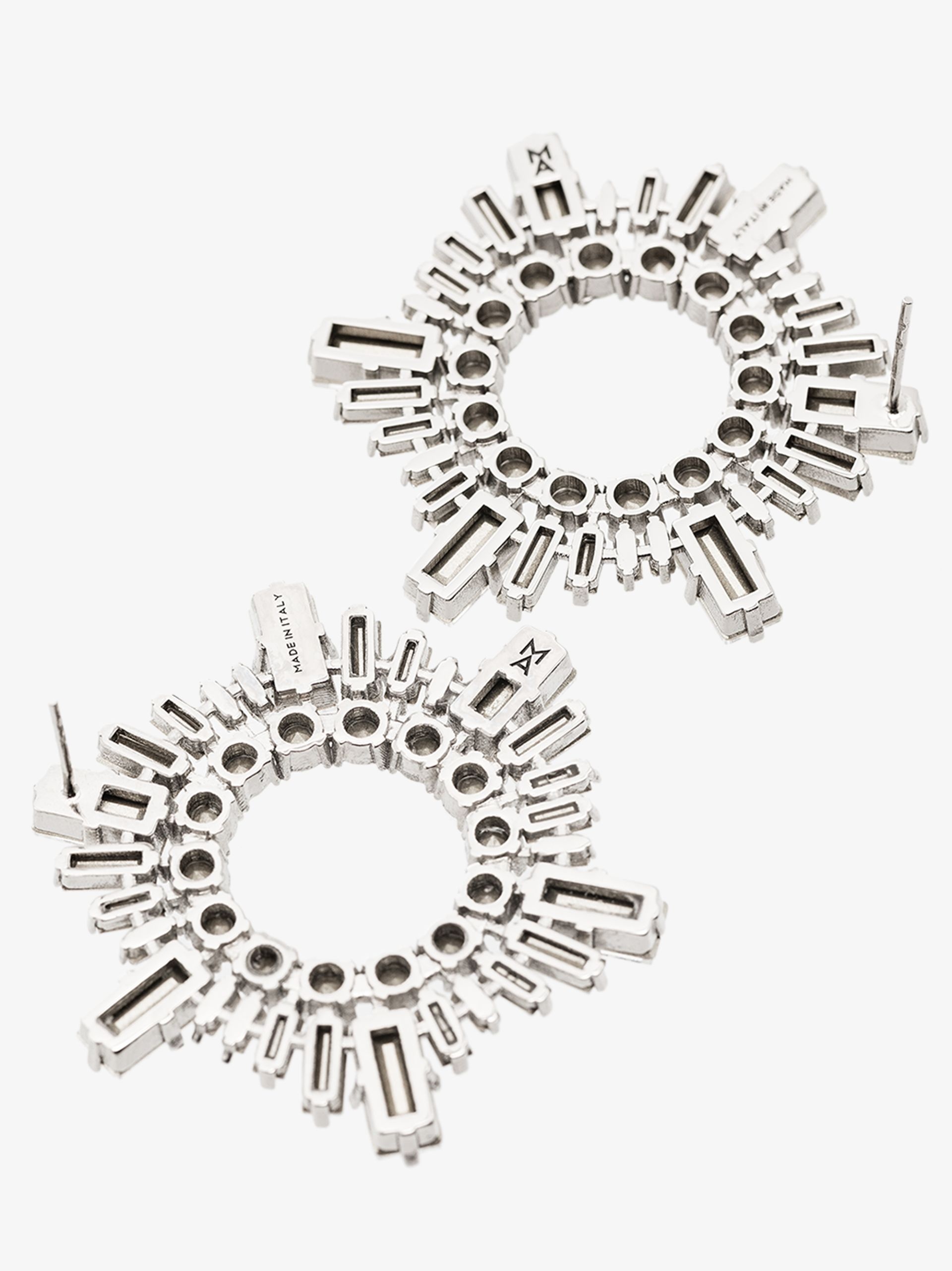 silver-plated Begum crystal earrings - 4
