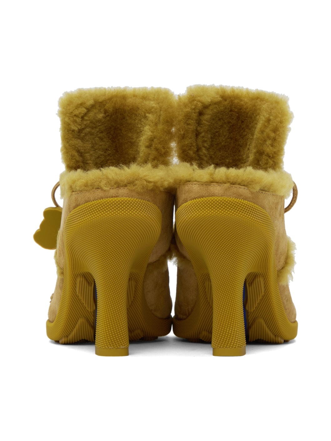 Yellow Shearling Highland Mules - 2