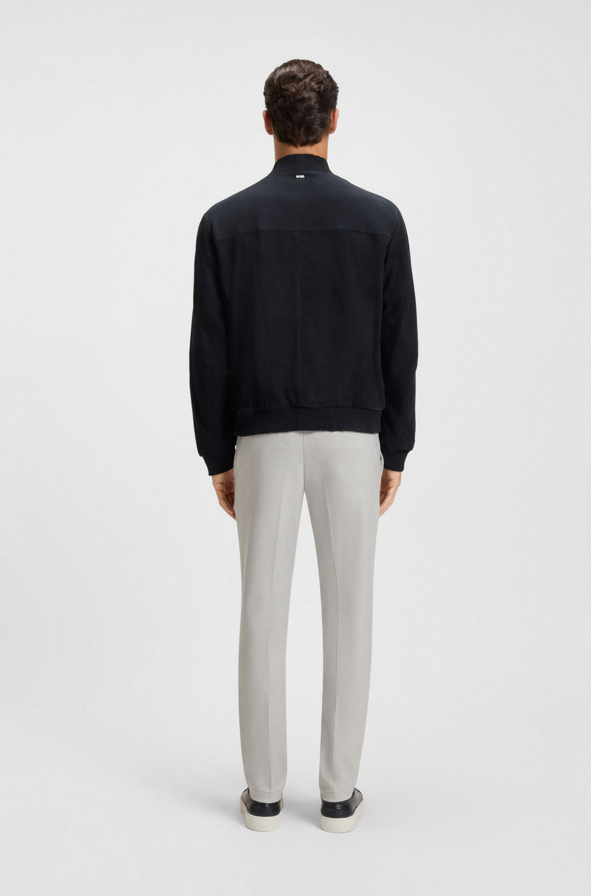 REGULAR-FIT BIKER JACKET IN METIS SUEDE - 4