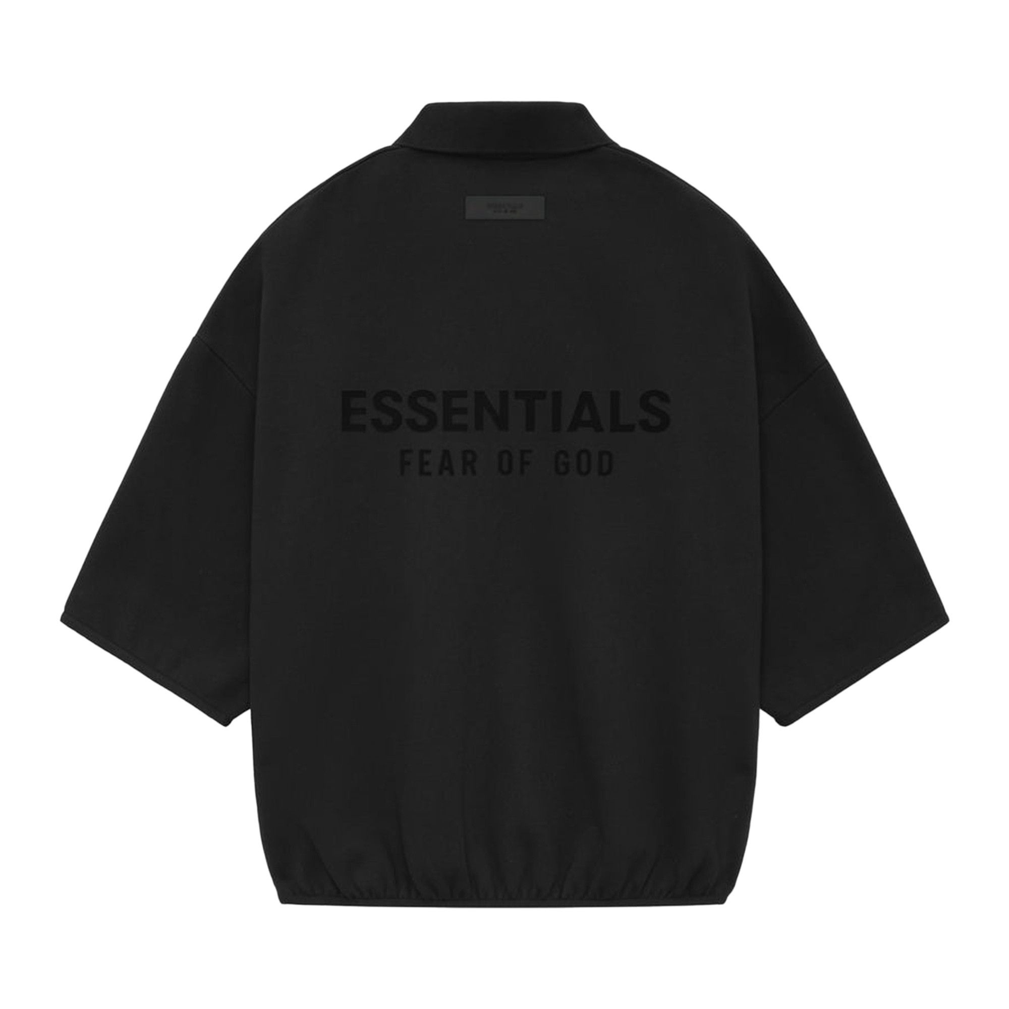 Fear of God Essentials 3/4 Sleeve Polo 'Black' - 2