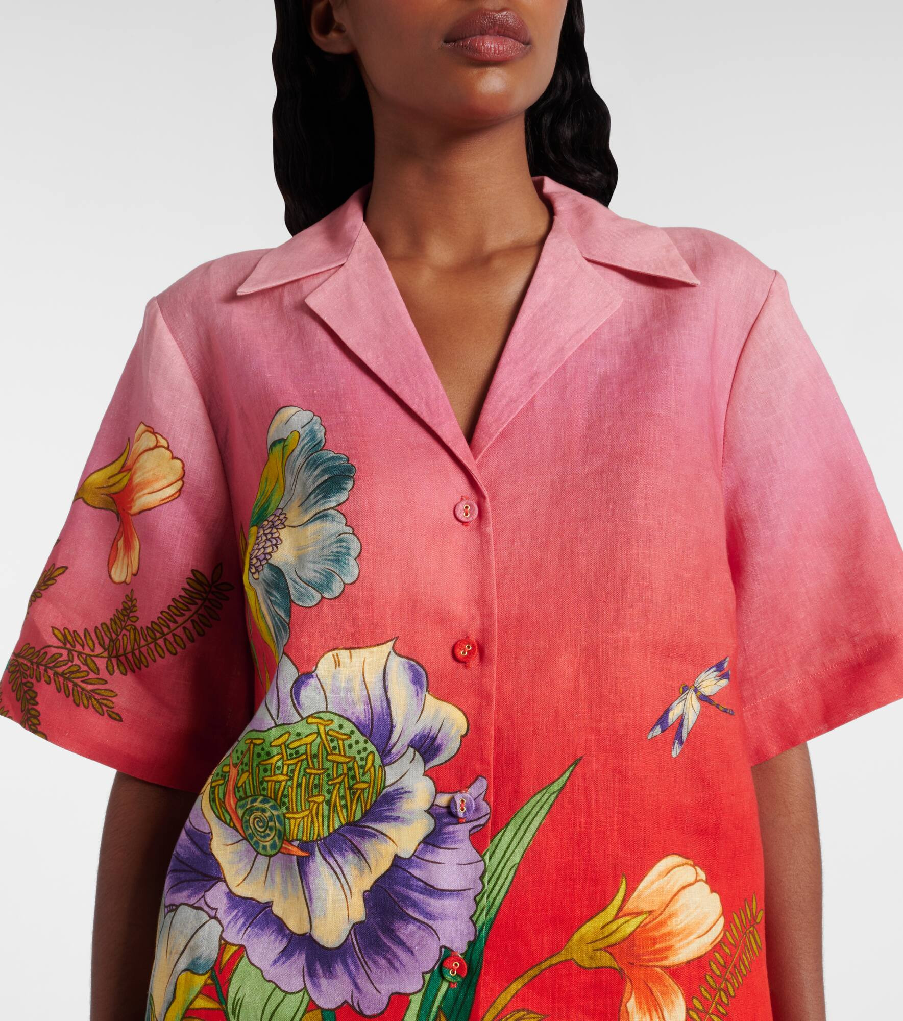 Inez floral linen shirt - 4