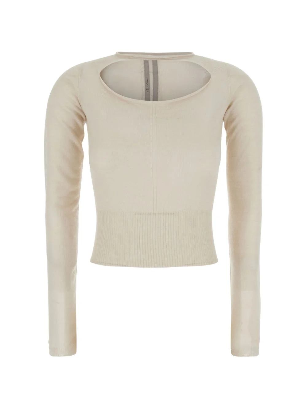 cut-out ribbed-hem sweater - 1