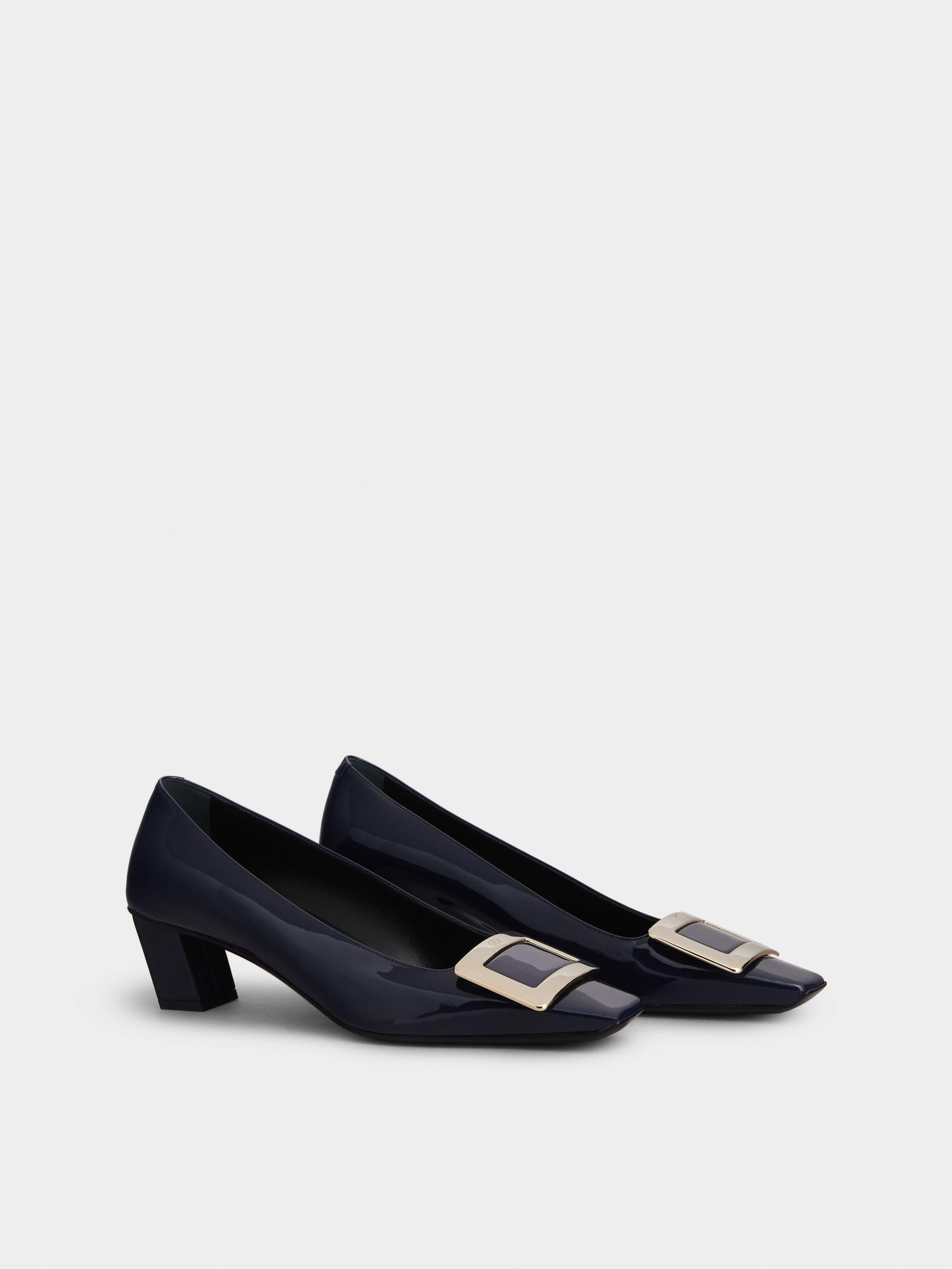 Belle Vivier Metal Buckle Pumps in Patent Leather - 2