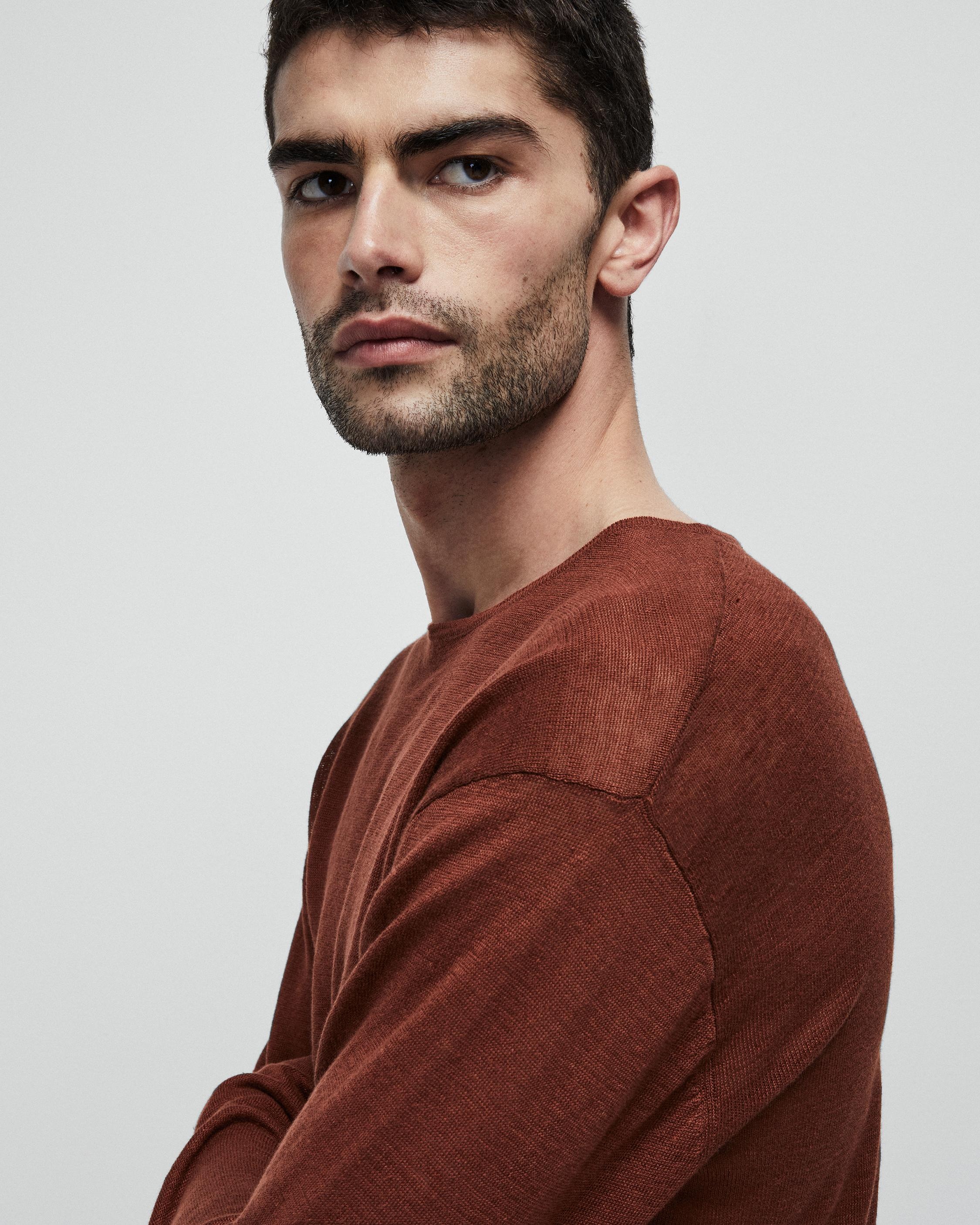 Kerwin Linen Long Sleeve Crew
Relaxed Fit Shirt - 7