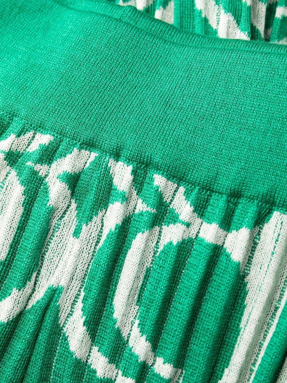 pleated jacquard trousers - 6