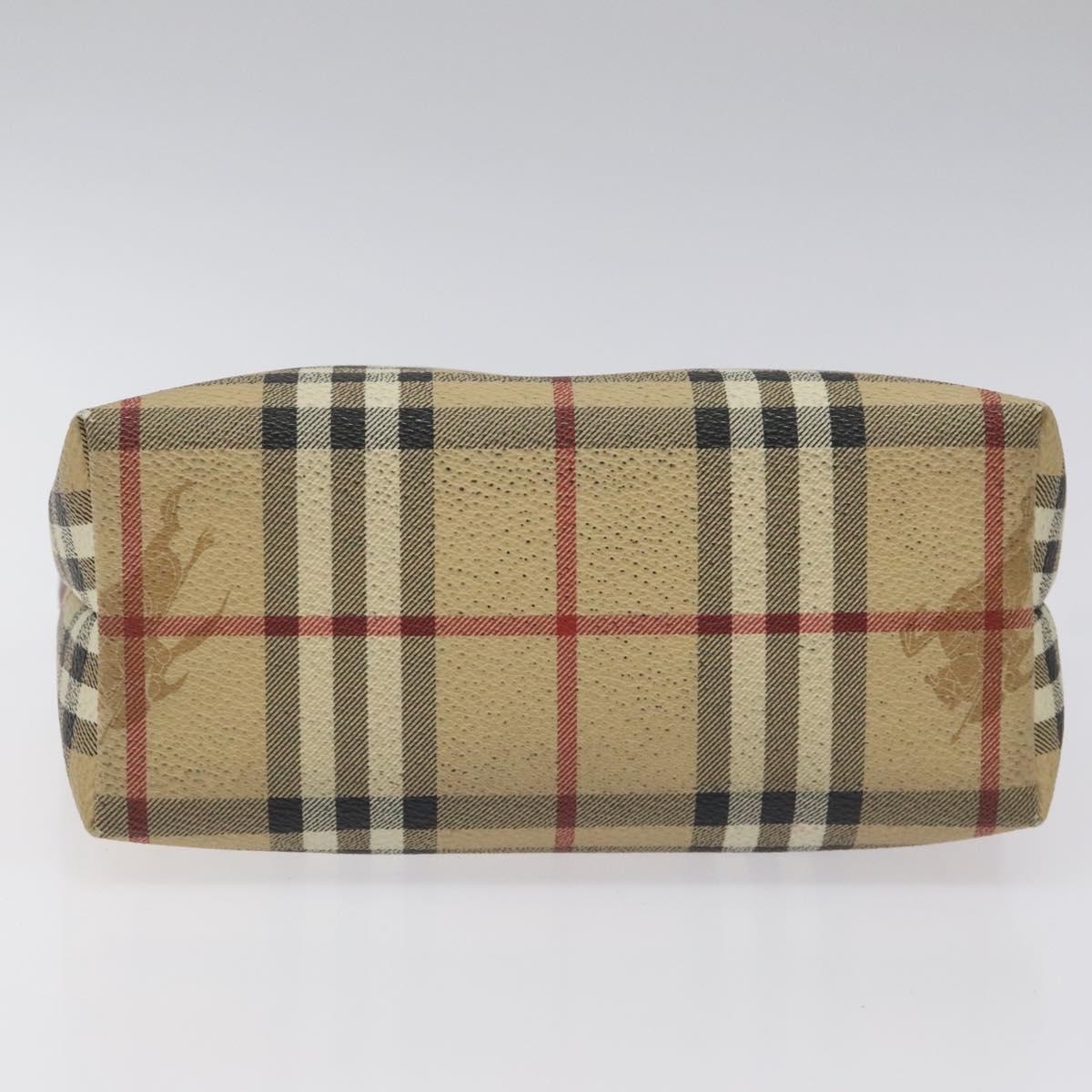 Burberry Nova Check Hand Bag Pvc Beige Silver - 5