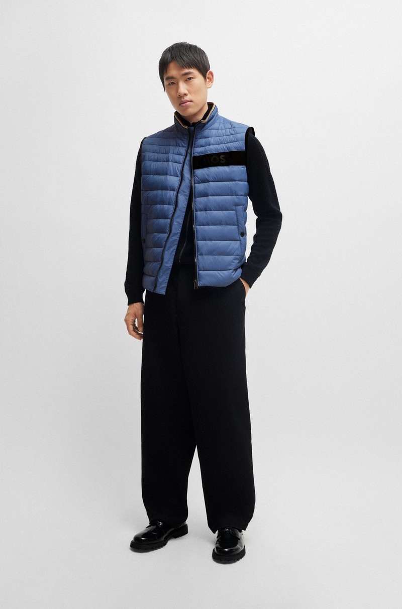 BOSS WATER-REPELLENT GILET WITH 3D-LOGO TAPE outlook