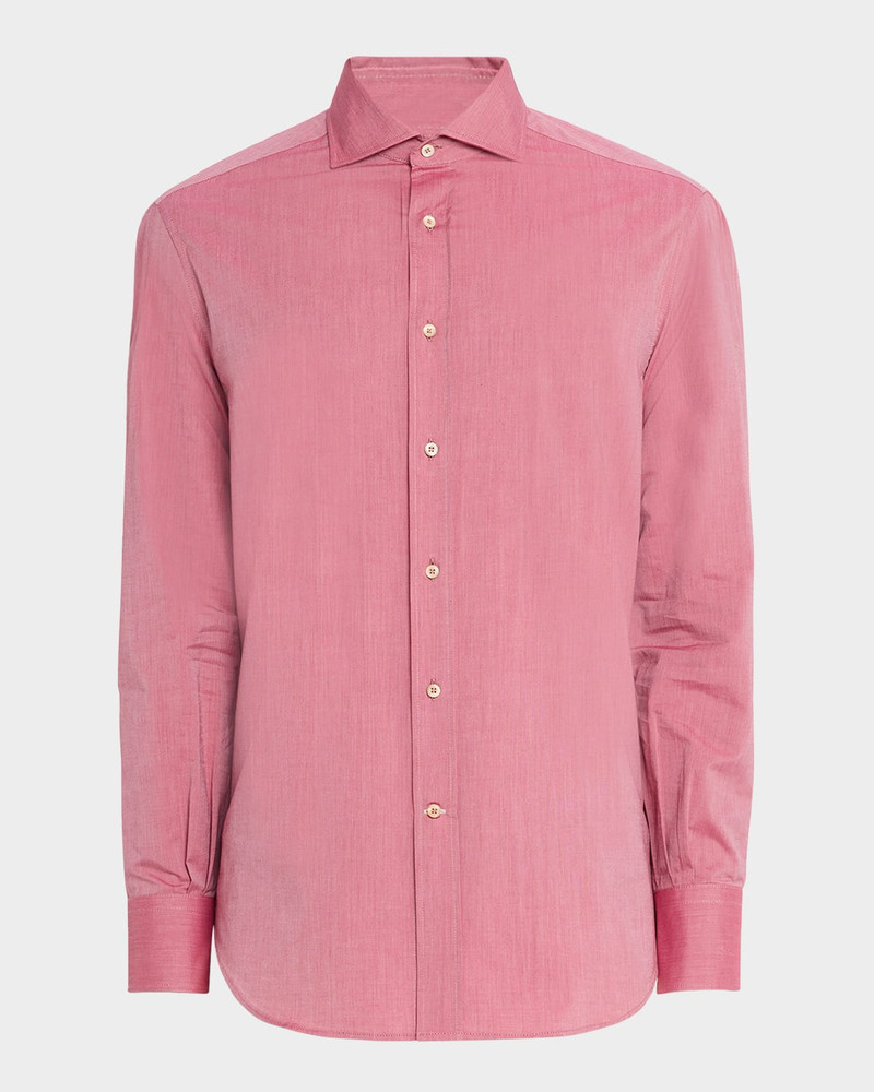 Men's Cotton Slim-Fit Button-Down Shirt 1