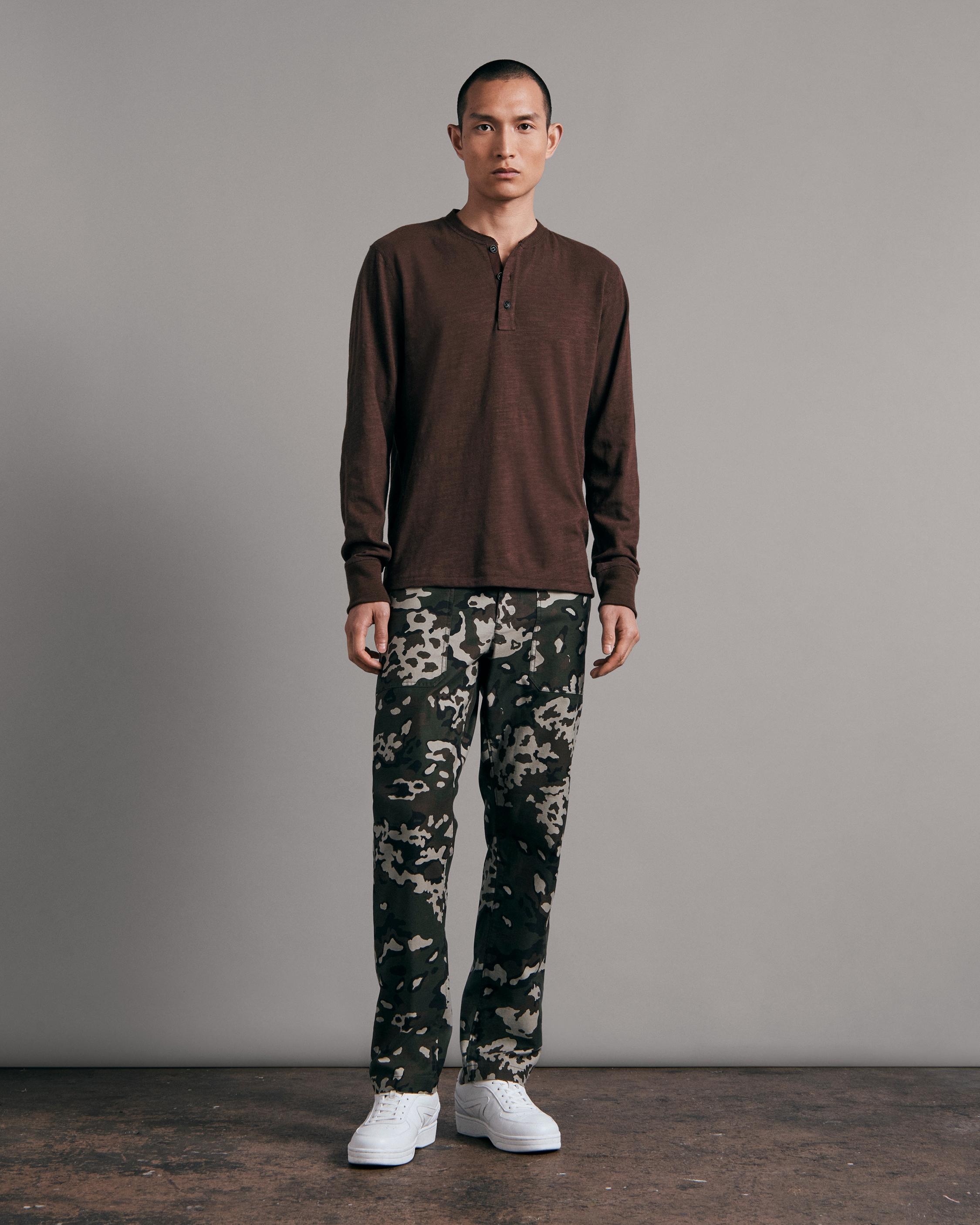 Classic Flame Long Sleeve Henley
Cotton T-Shirt - 3