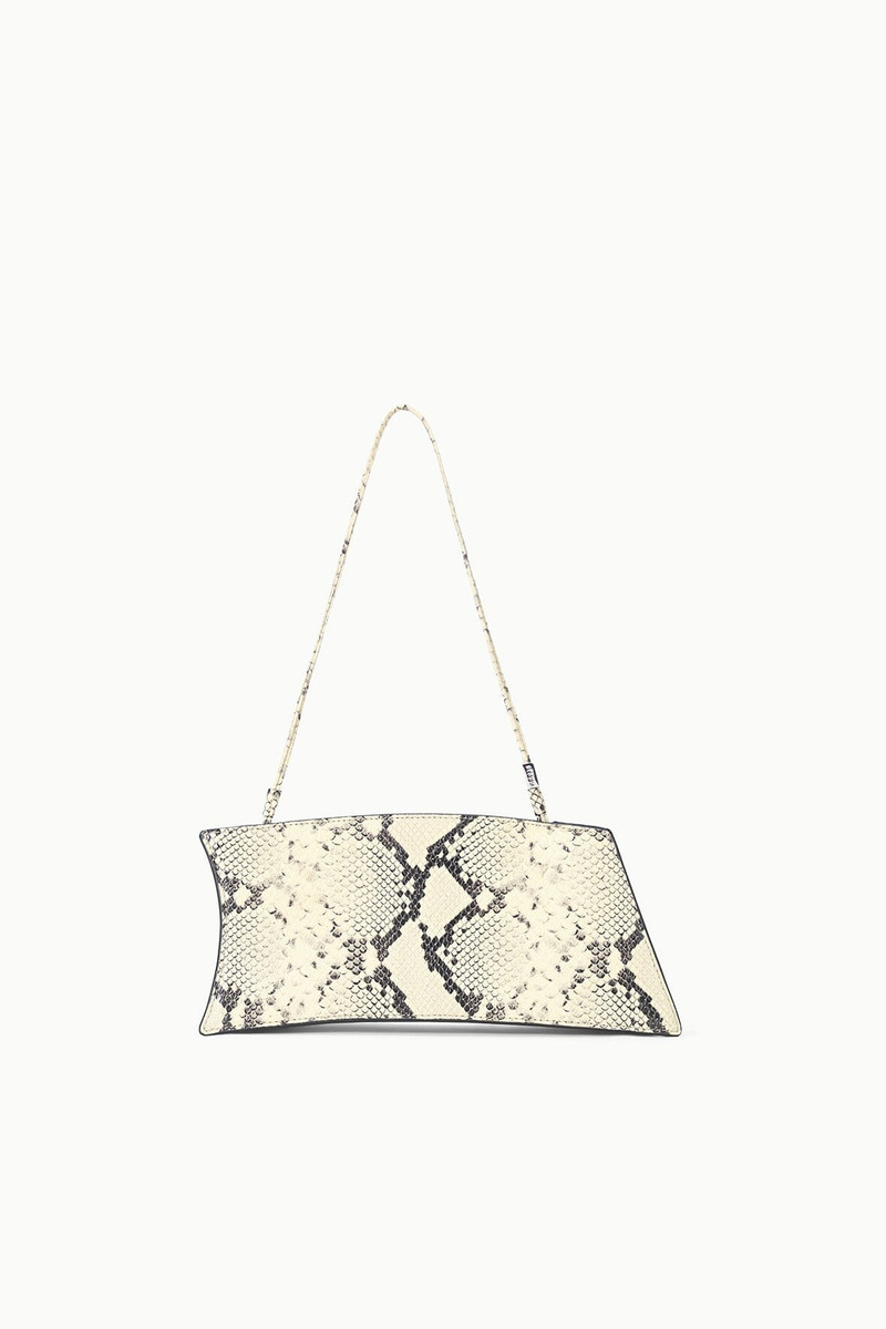 STAUD COCO SHOULDER BAG WHITE SNAKE 1