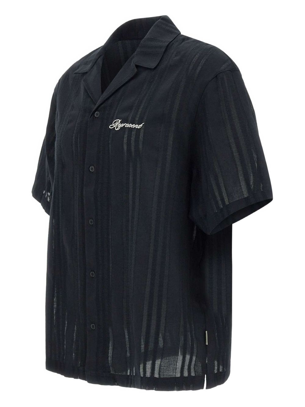 logo-embroidered shirt - 3