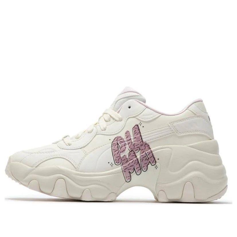 (WMNS) PUMA Pulsar Wedge Logo Play 'White Pink' 395450-01 - 1