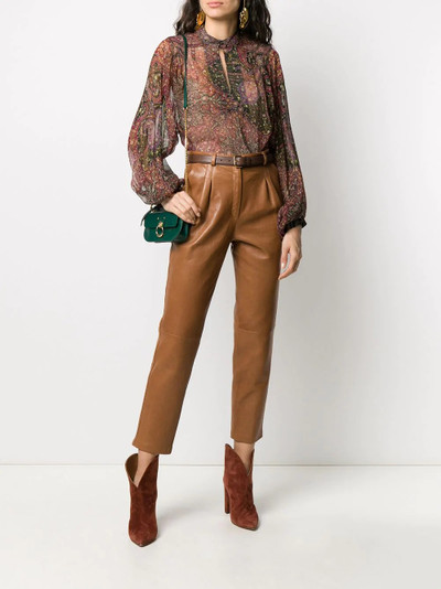 Etro mandarin collar paisley print blouse outlook