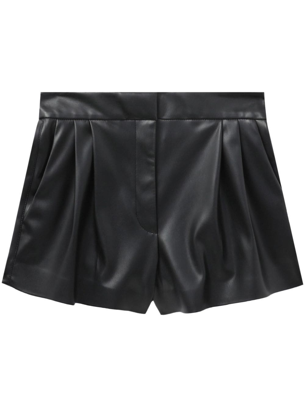 faux-leather short shorts - 1