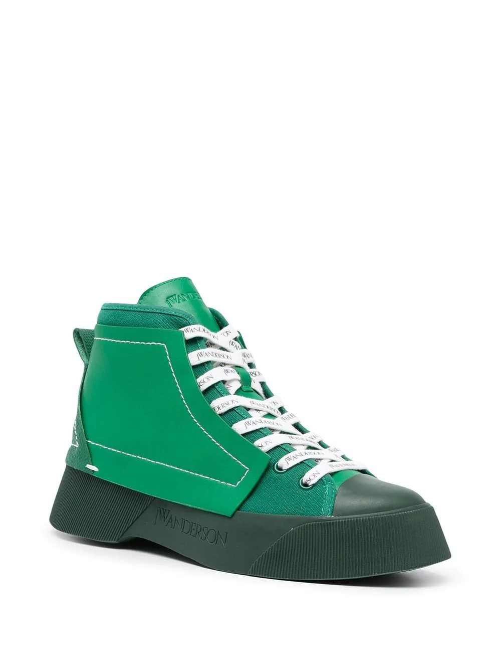 panelled high-top sneakers - 2