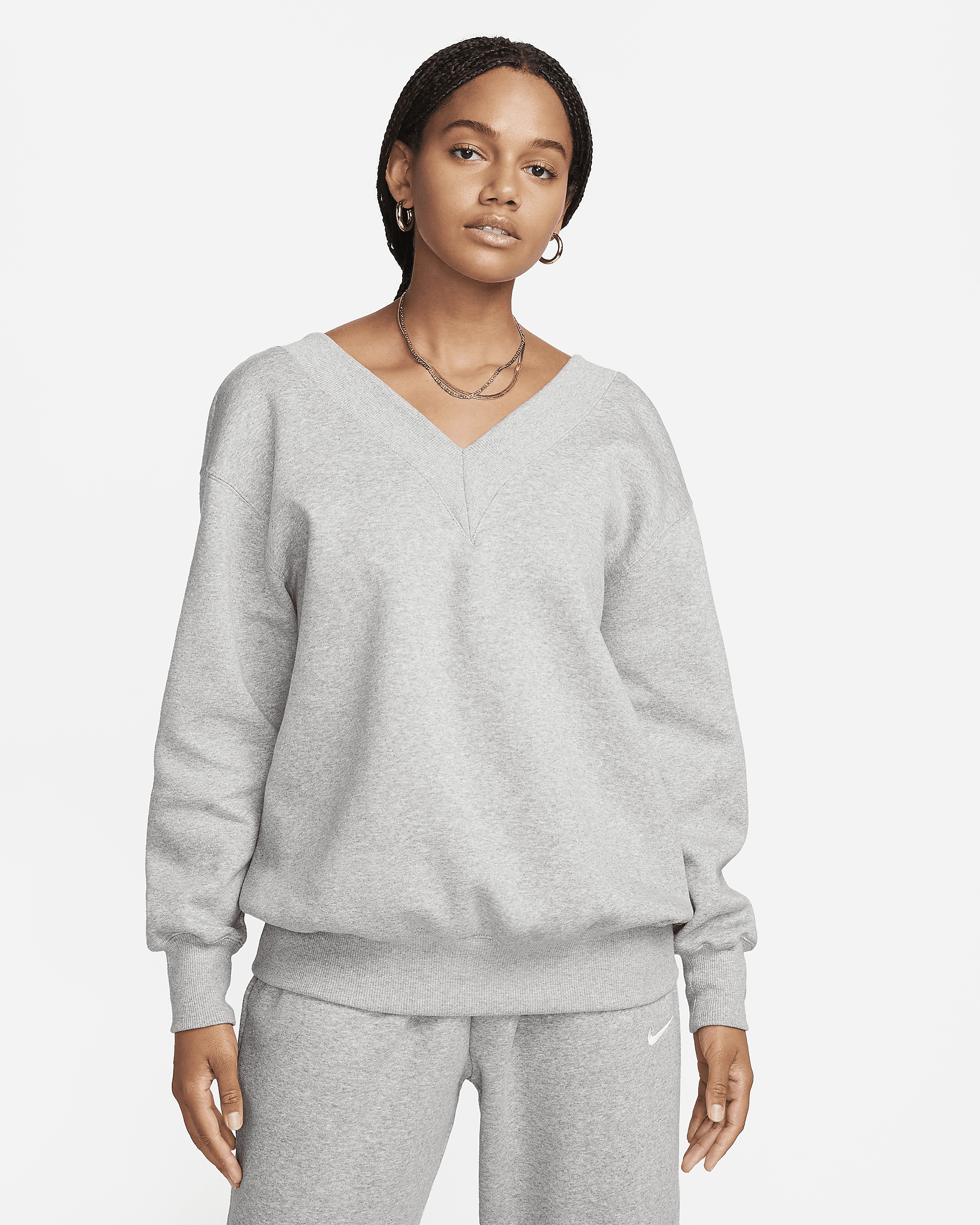 Nike Sportswear Phoenix Fleece Women's Oversized V-Neck Sweatshirt - 1