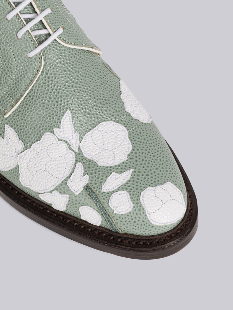 Thom Browne Pebble Grain Leather Floral Longwing Brogue outlook