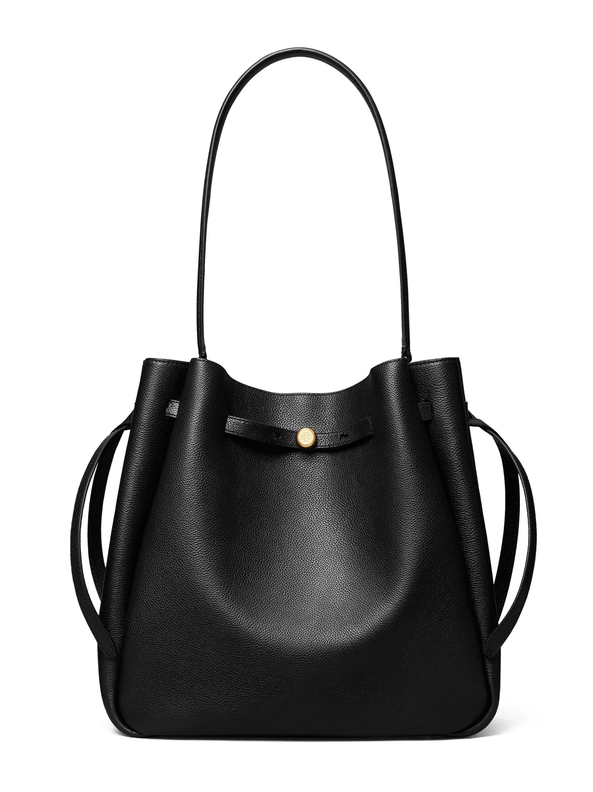 Women's Romy Suede Bucket Bag - Black - 1