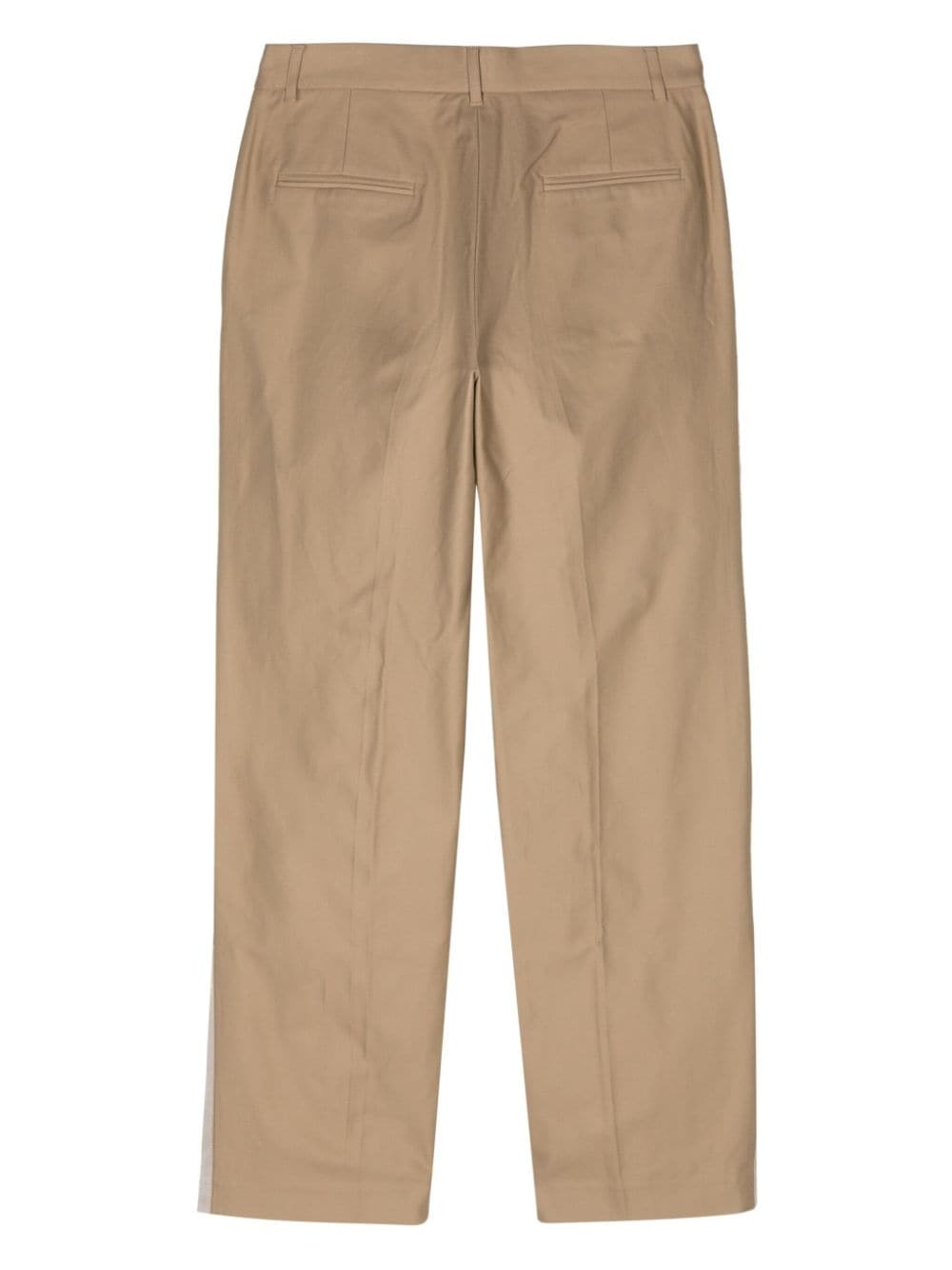 tape-detailing straight-leg trousers - 2