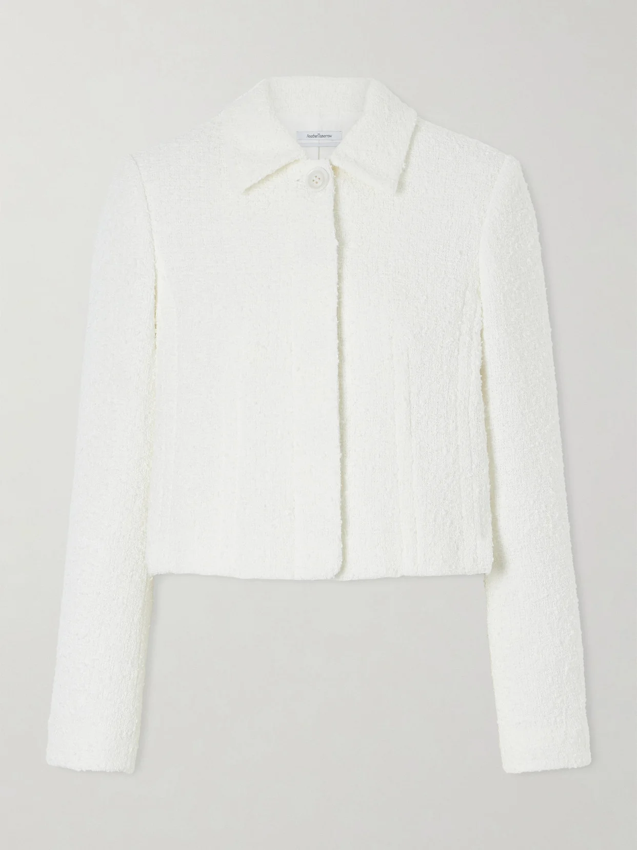 Cropped Cotton Bouclé-tweed Jacket - 1