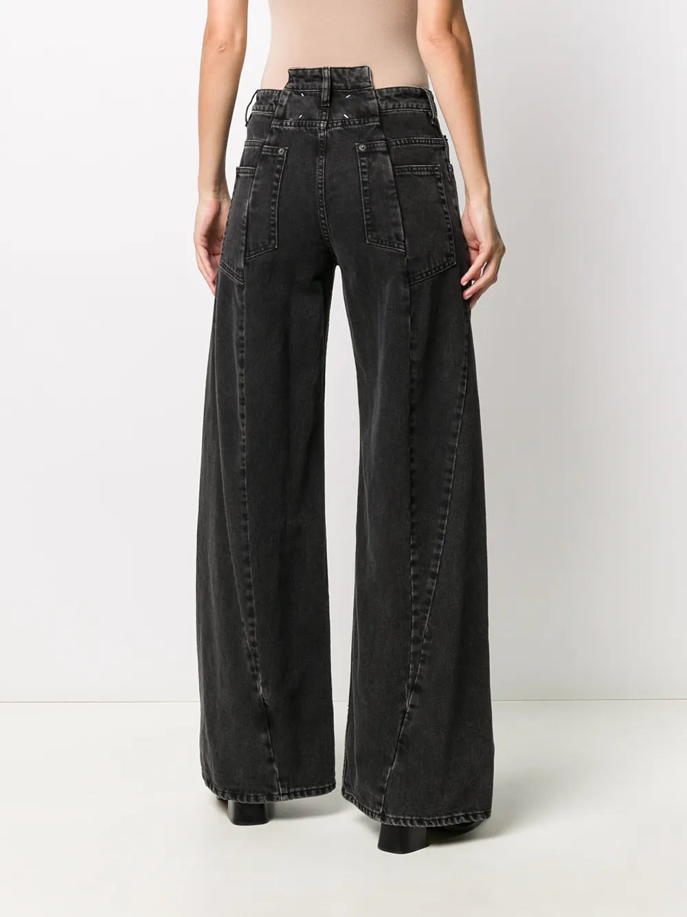 Maison Margiela Women Décortiqué Wide-Leg Jeans - 4