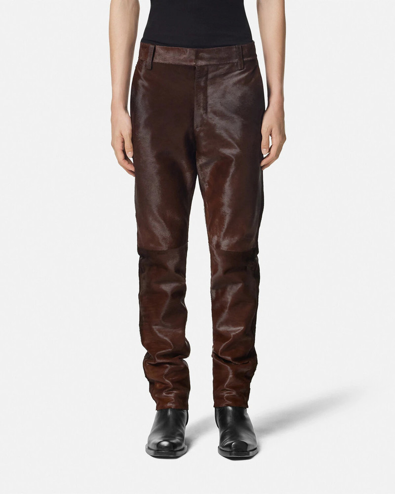 Pony-Effect Leather Pants 4