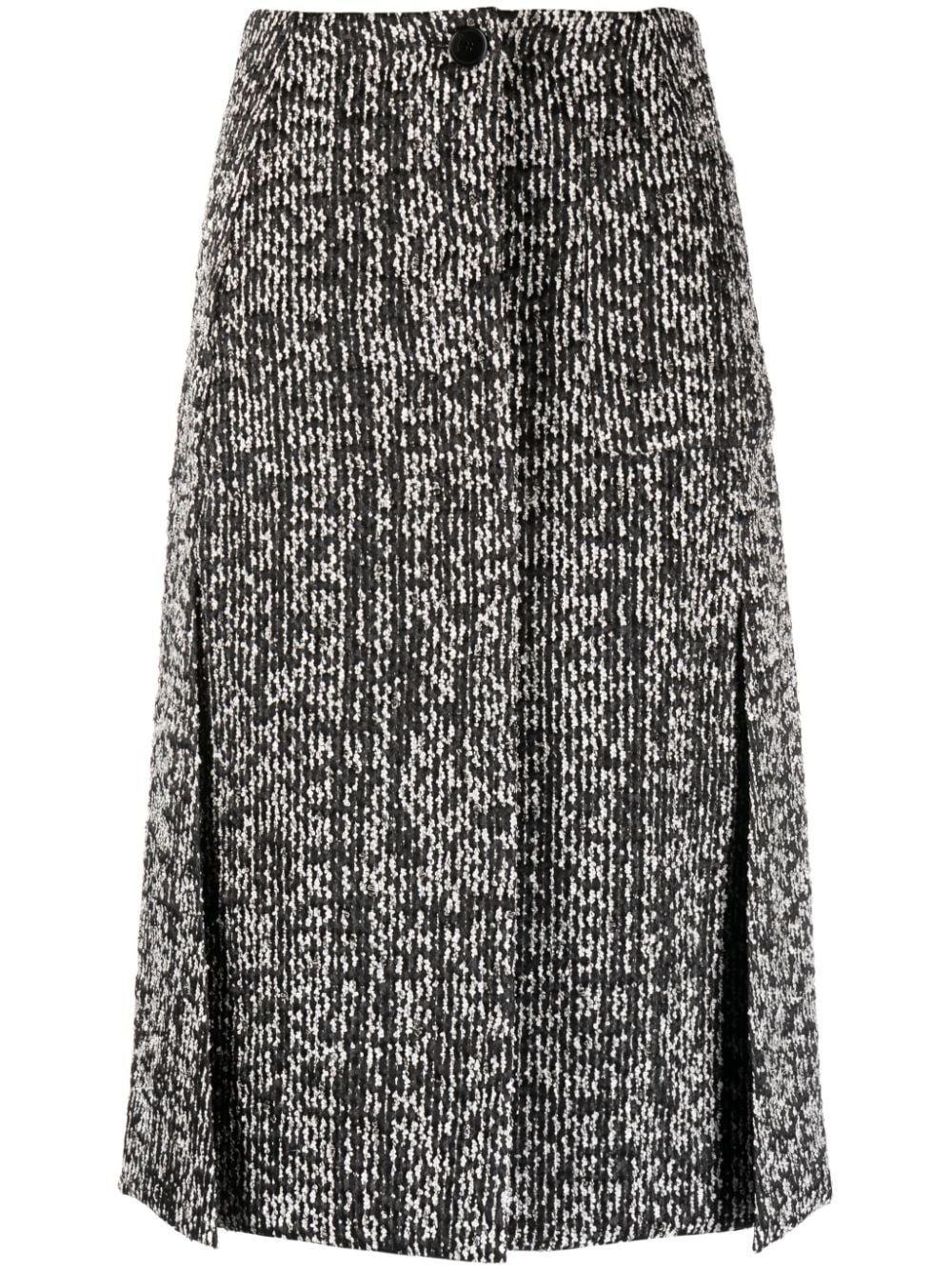 textured-finish  mid-rise skirt - 1