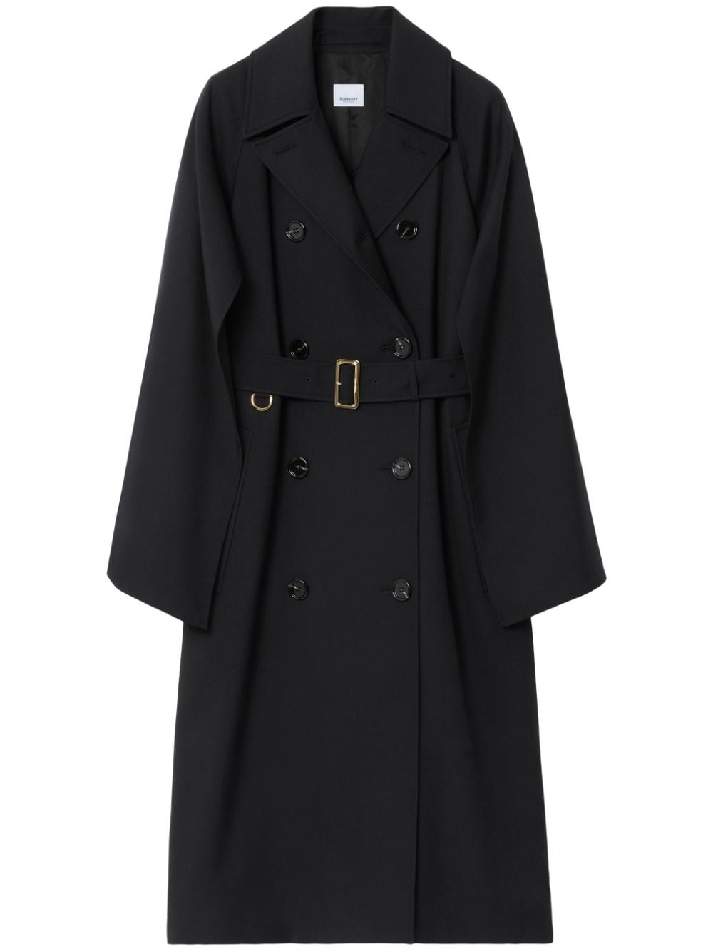 belted-waist double-breasted coat - 1