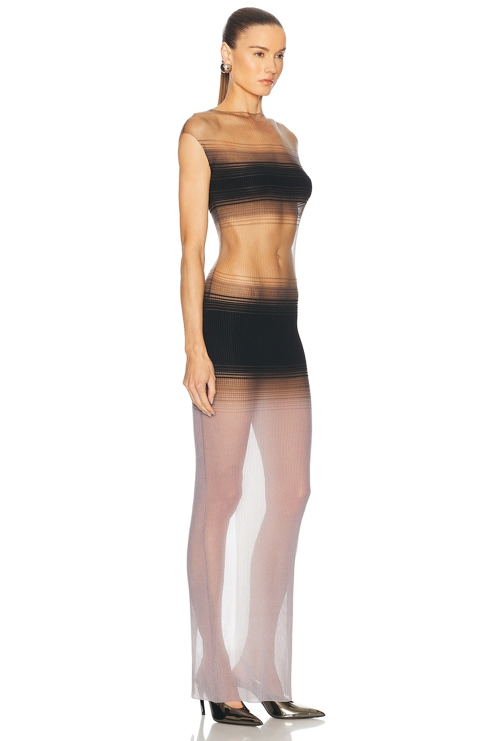 Censor Knit Bodycon Dress - 2