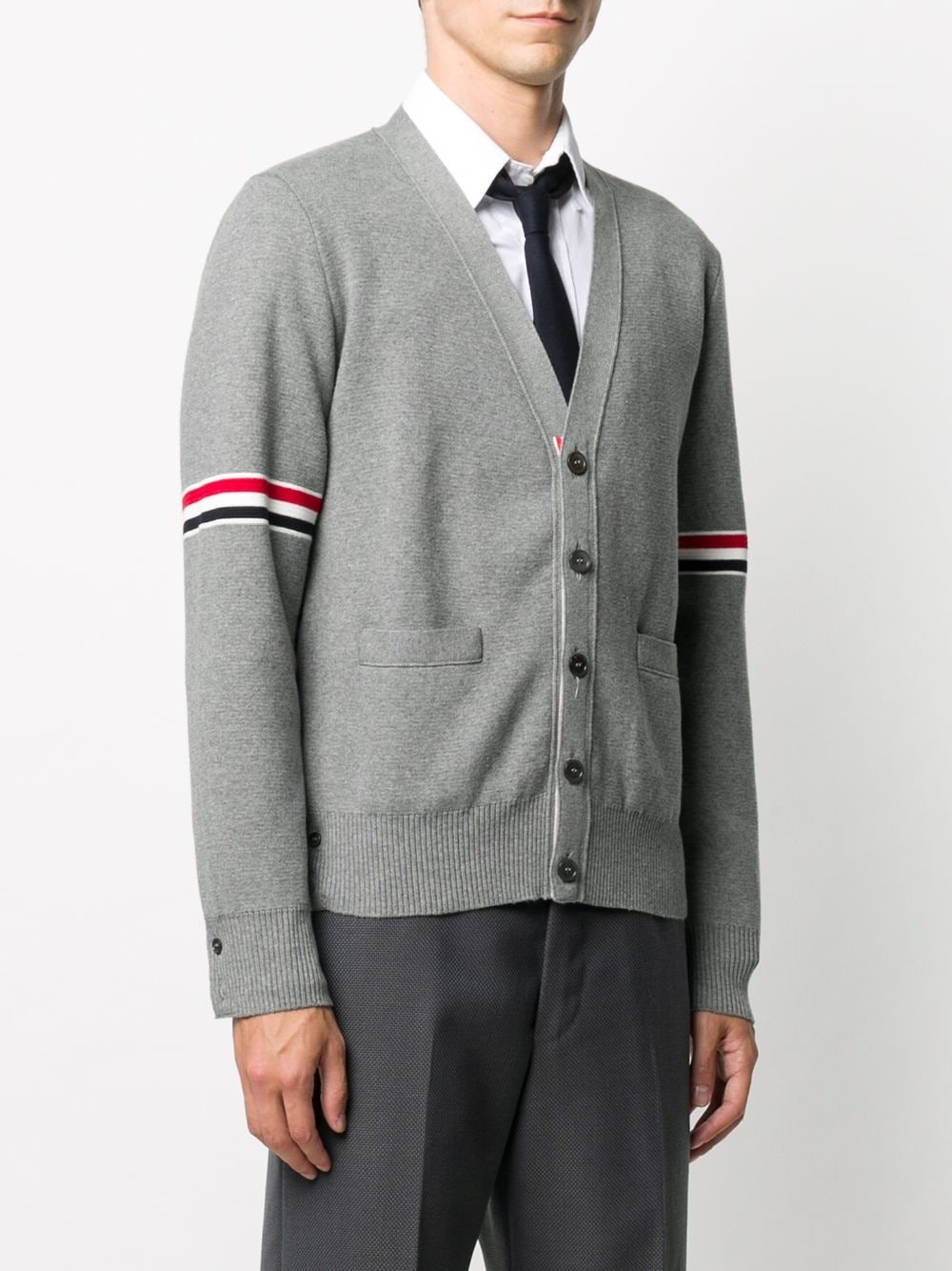 Milano stitch stripe armband cardigan - 3