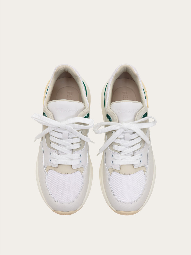 FERRAGAMO Low cut sneaker with Gancini eyelet outlook