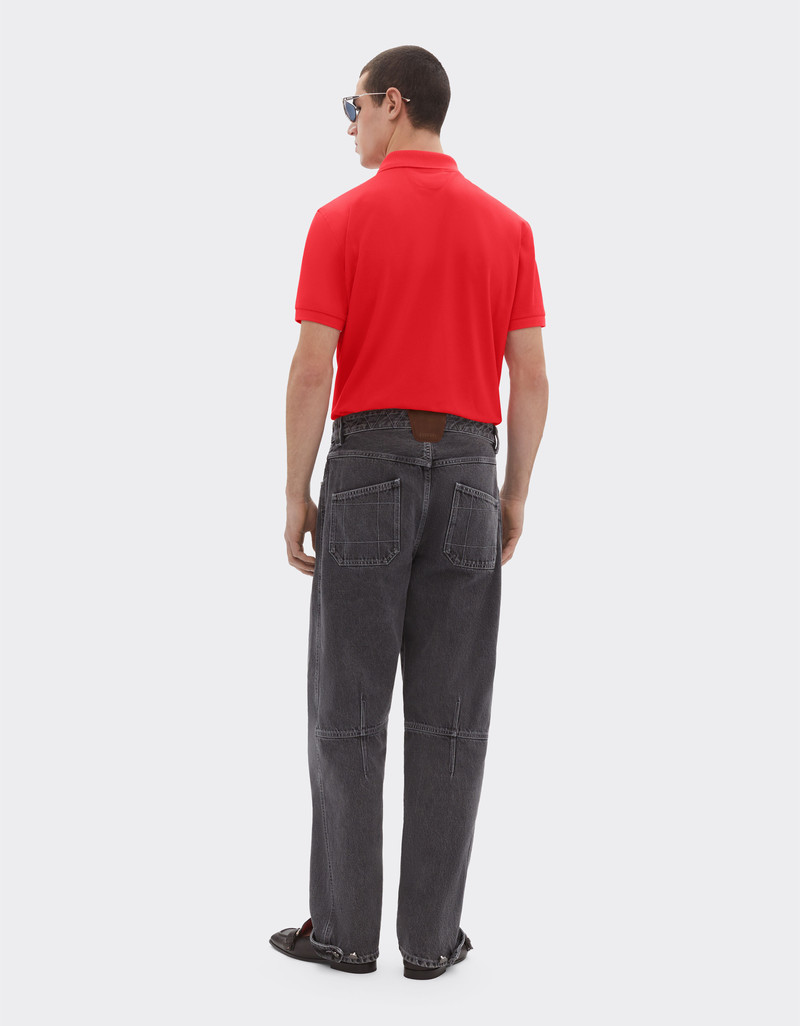 Cotton polo shirt with Ferrari logo 5