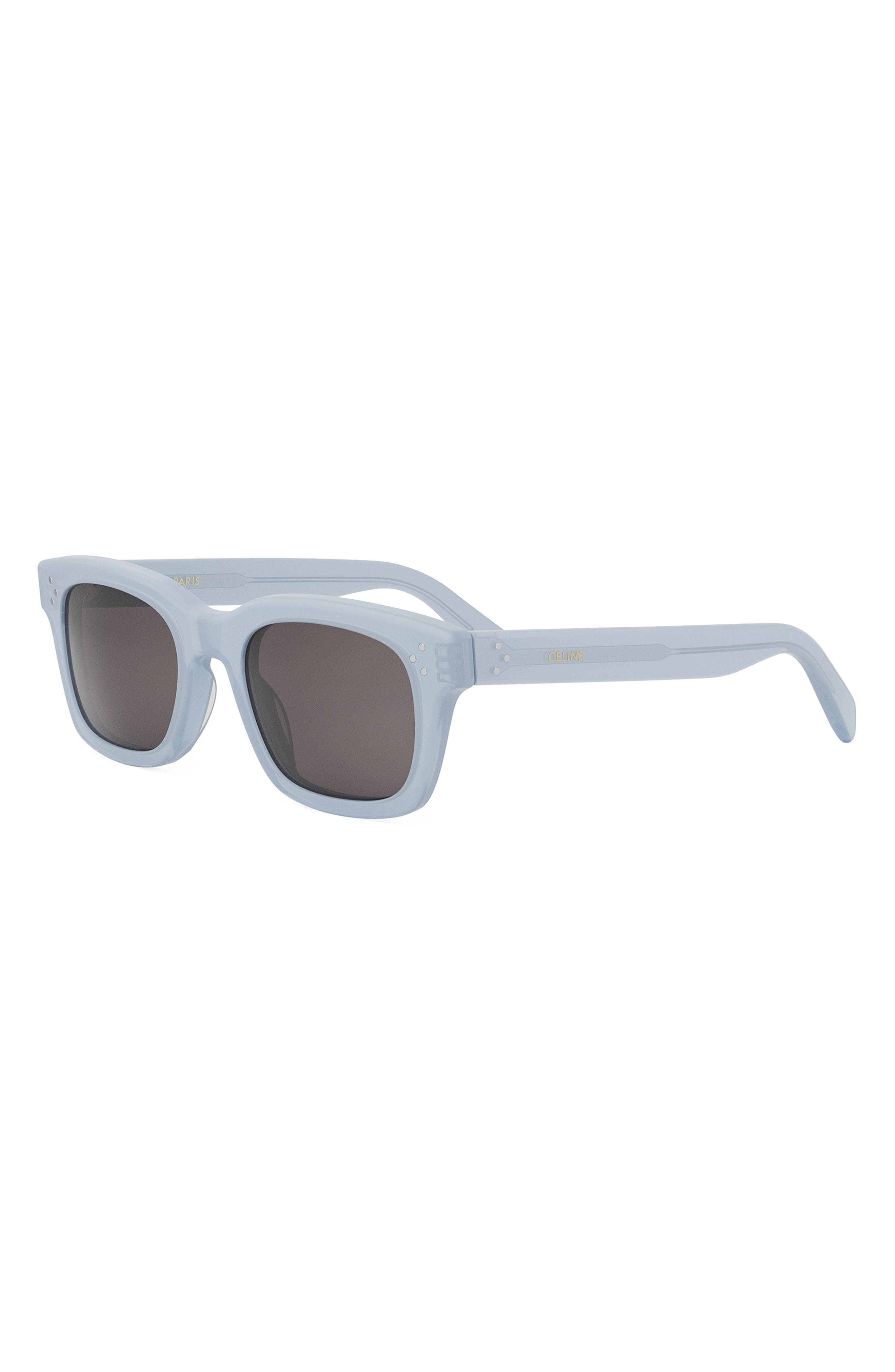 CELINE Bold 3 Dots 50mm Square Sunglasses in Grey/Other /Smoke at Nordstrom - 2