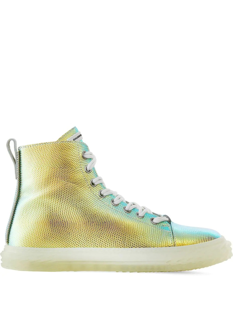 Blabber shimmering lizard-effect sneakers 1