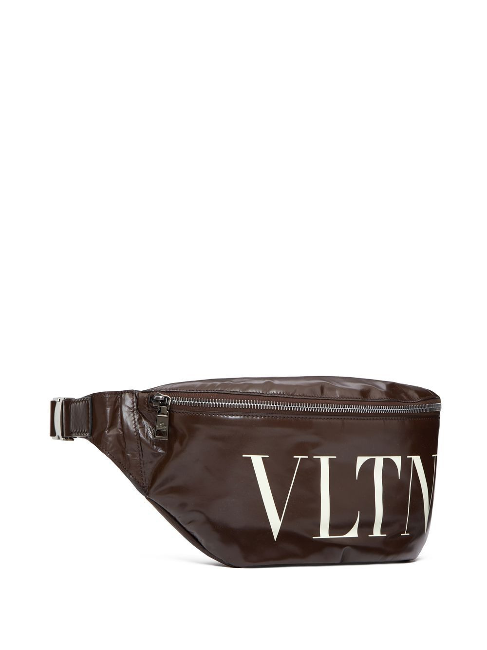 logo-print leather belt bag - 3