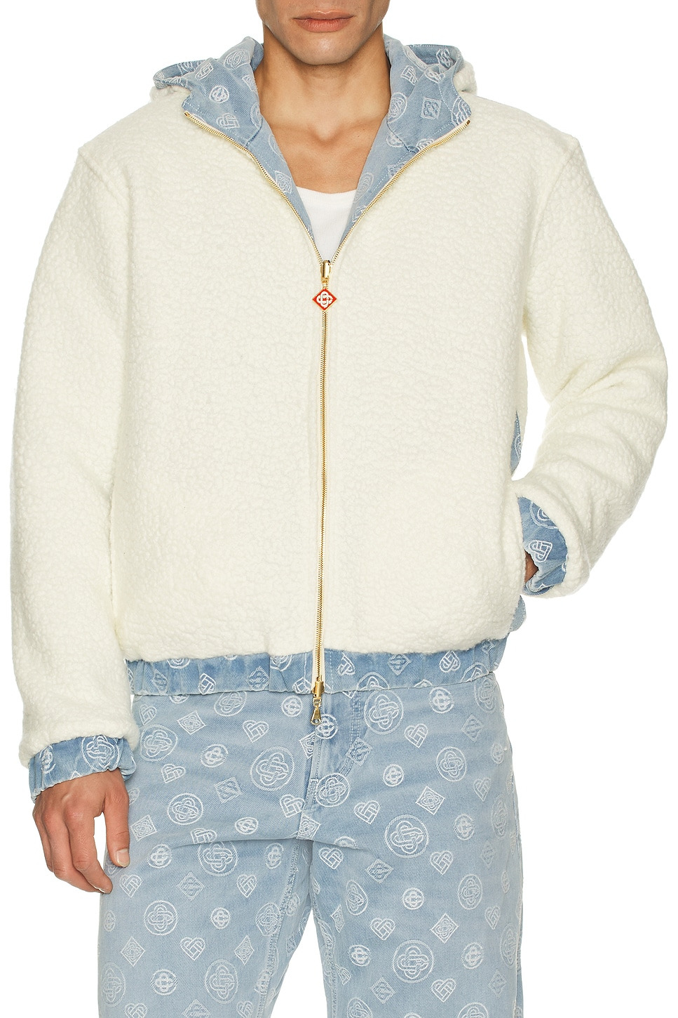 Cashmere Terry & Denim Reversible Jacket - 6