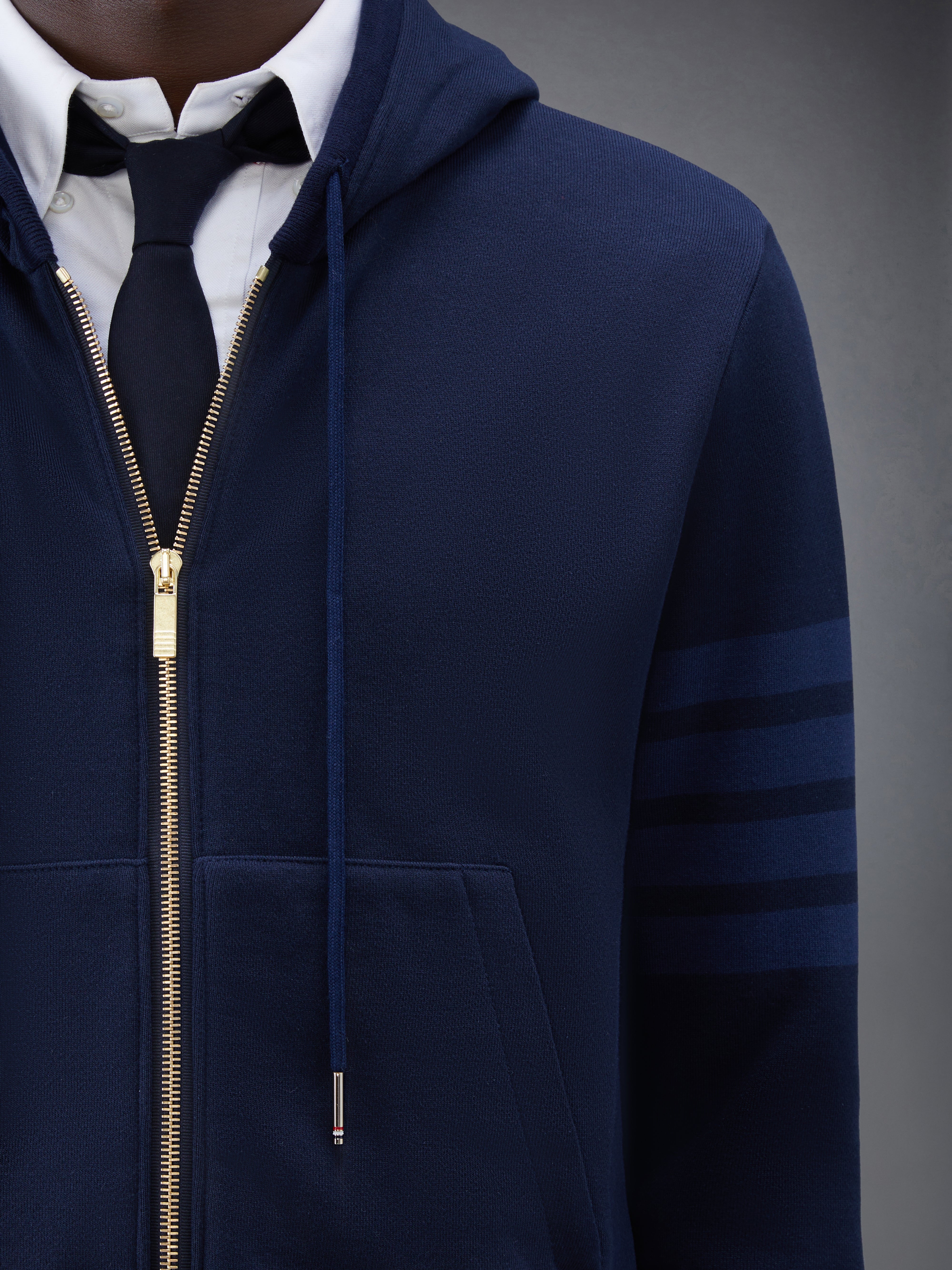 CLASSIC LOOPBACK 4-BAR FULL ZIP HOODIE - 6