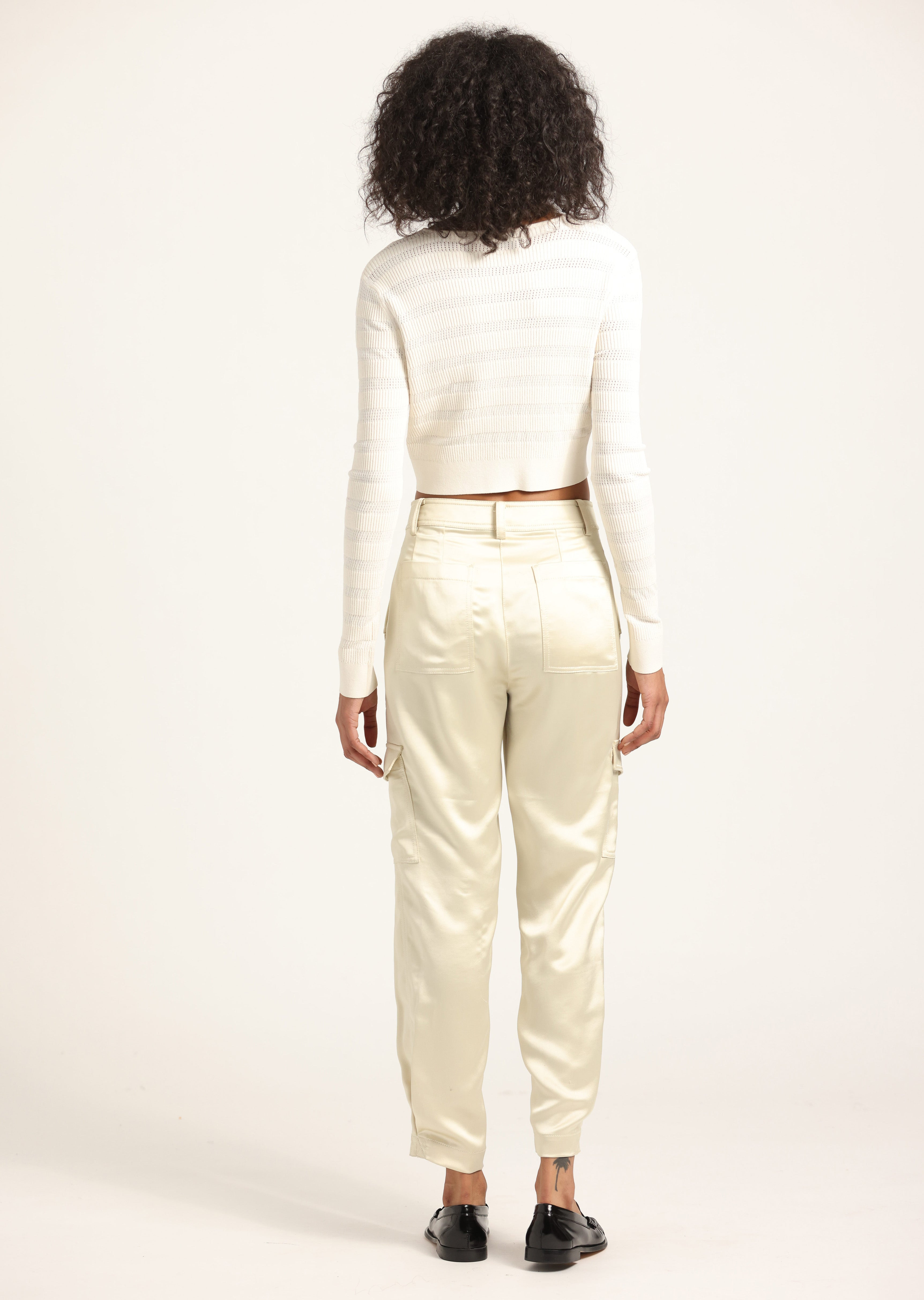 ELIAN SATIN CARGO PANT - 5