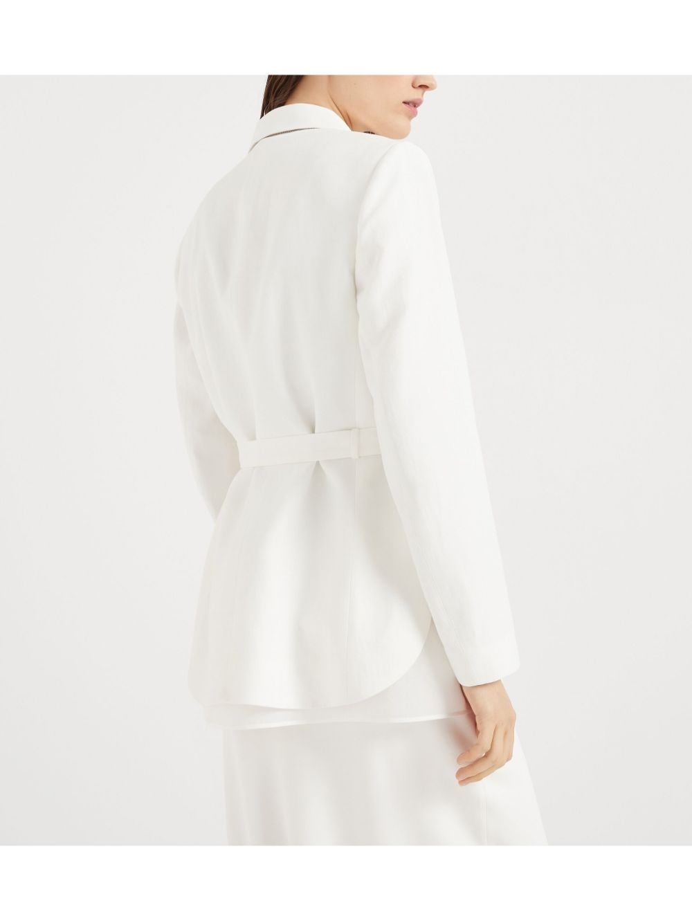 Monili-detail twill blazer - 4