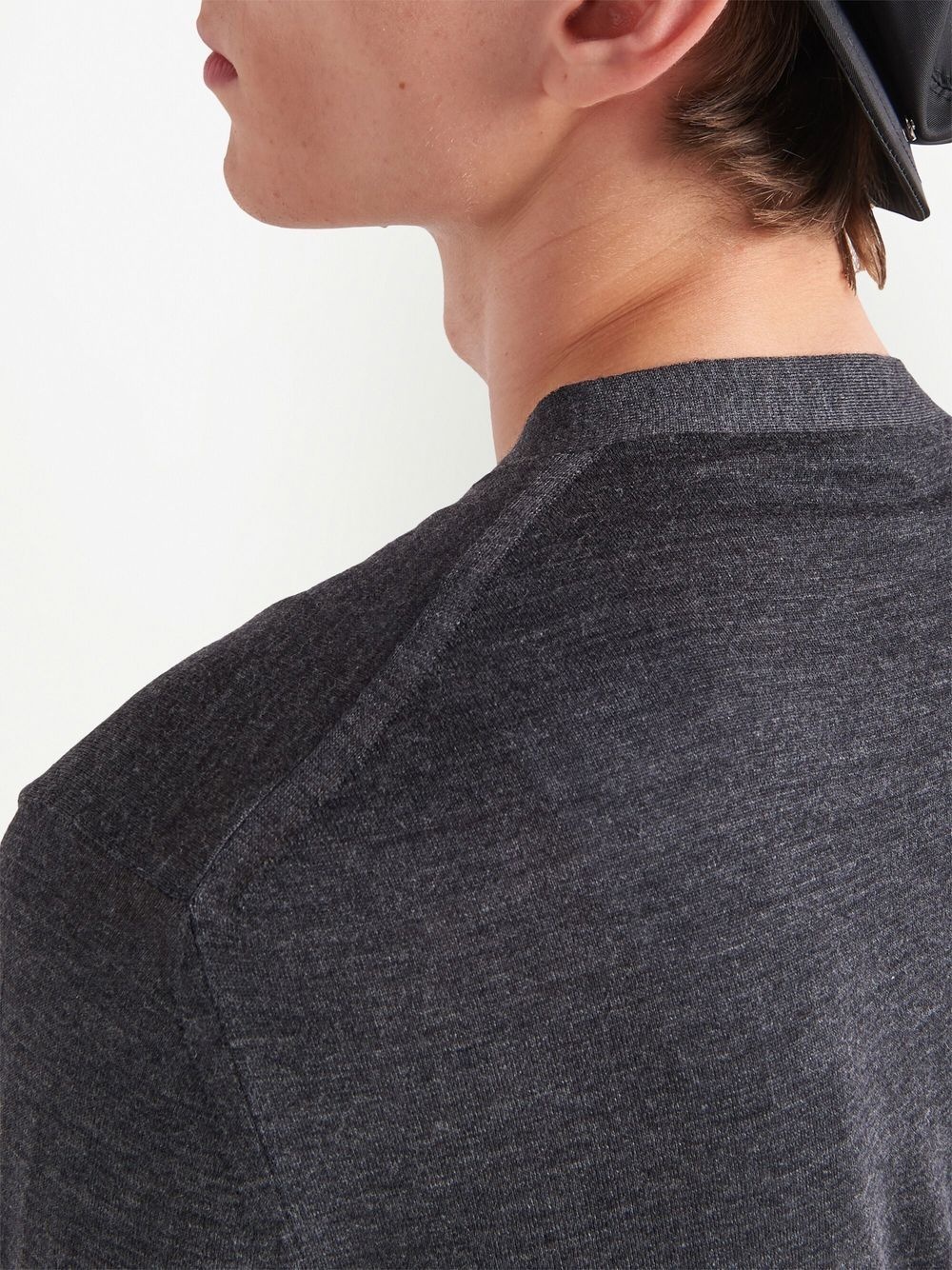 fine-knit V-neck cardigan - 5